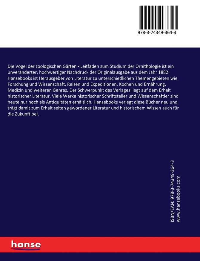 Die Vögel der zoologischen Gärten