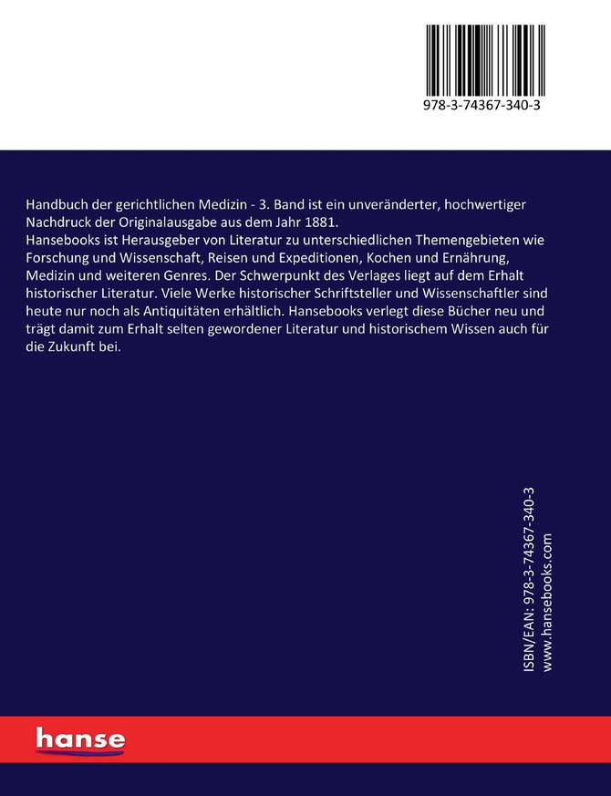 Handbuch der gerichtlichen Medizin