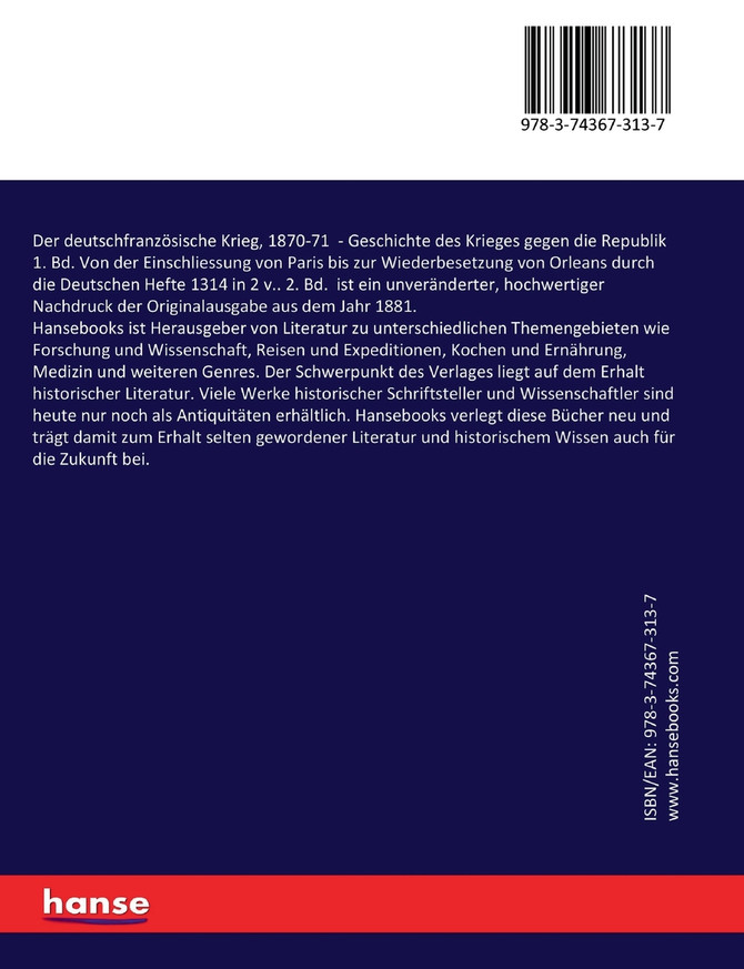 Der deutschfranzösische Krieg, 1870-71