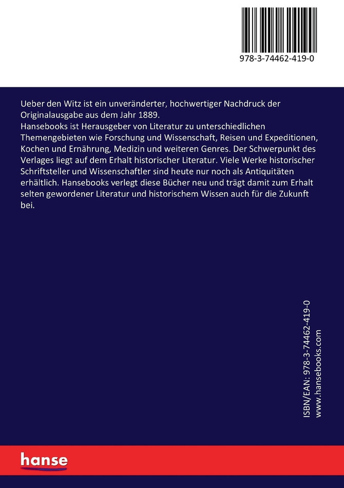 Ueber den Witz