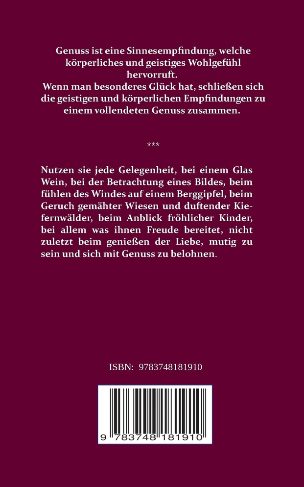 Mut zum Genuss
