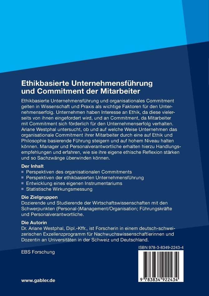 Ethikbasierte Unternehmensführung und Commitment der Mitarbeiter