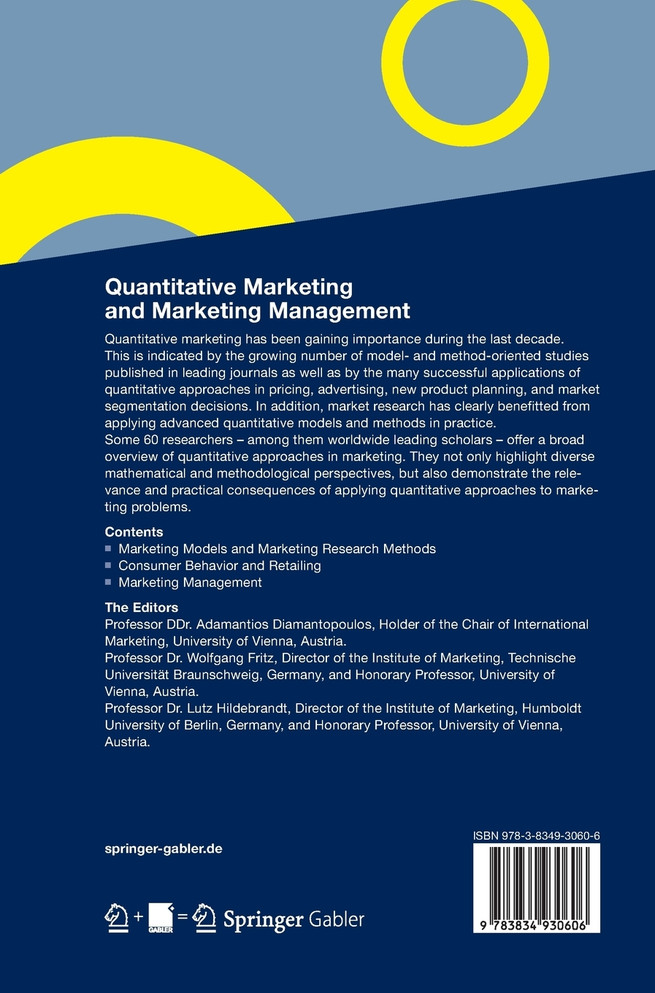 Quantitative Marketing and Marketing Management