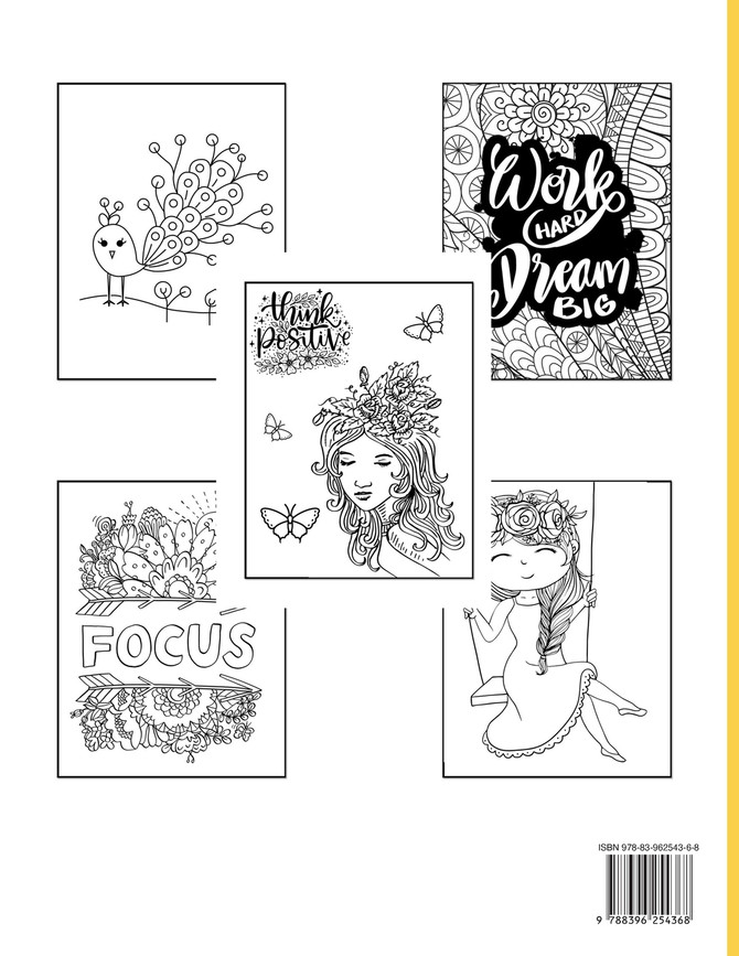 Be who you are Inspirational coloring book for teenage girls