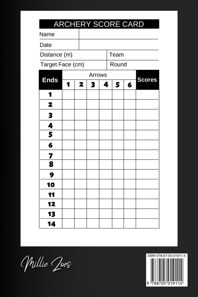 Archery Score Sheets Book