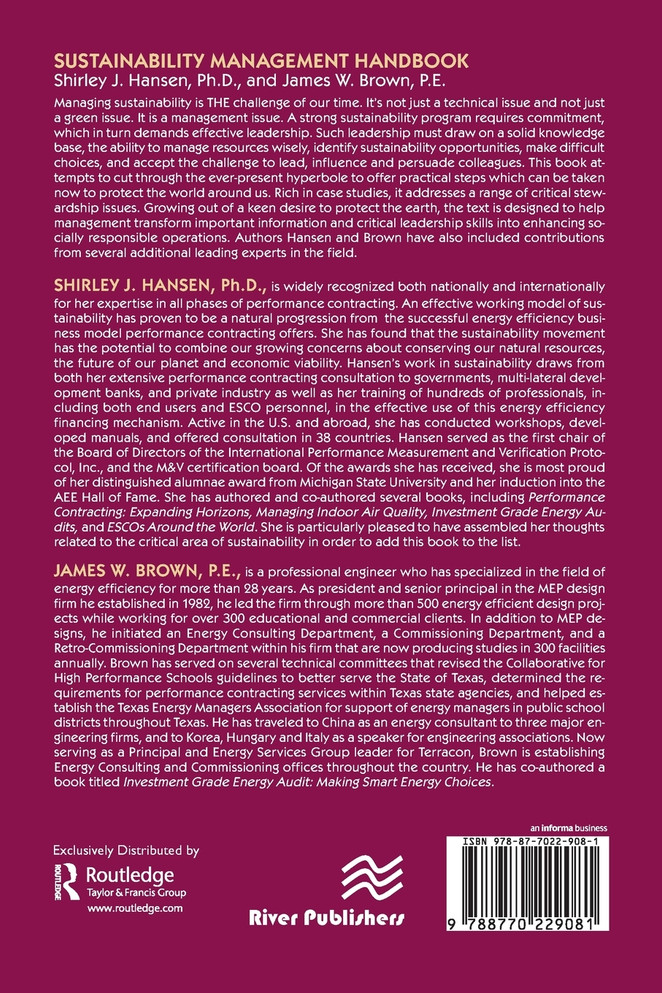 Sustainability Management Handbook
