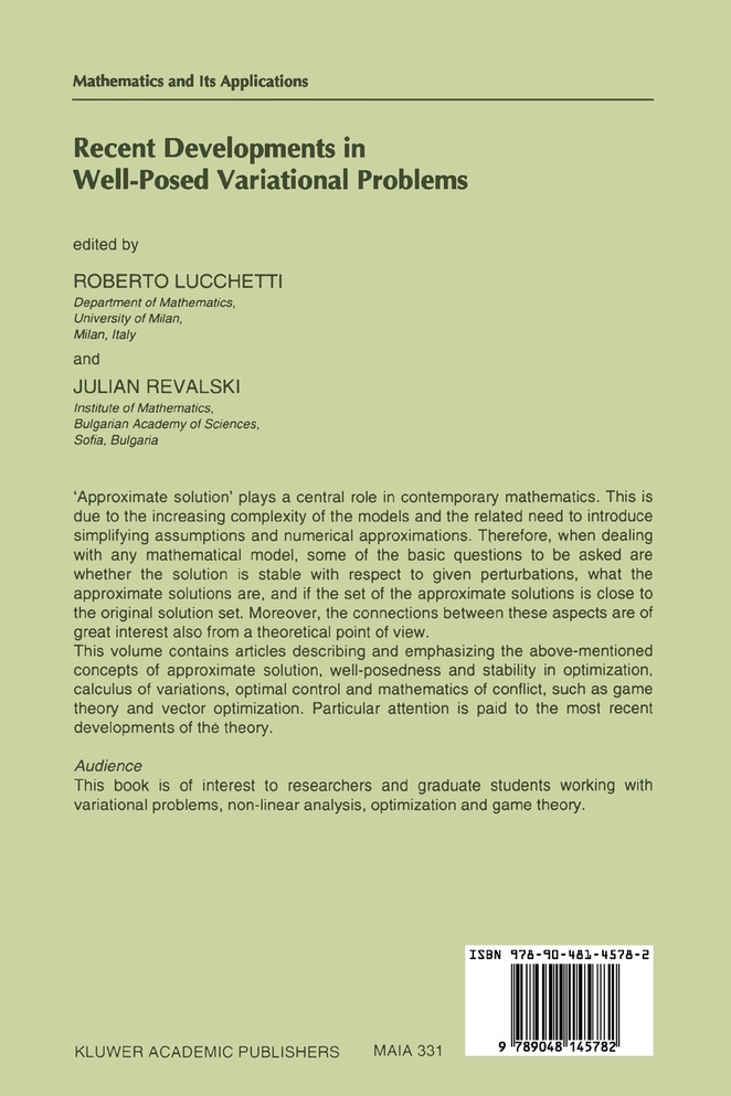 Recent Developments in Well-Posed Variational Problems