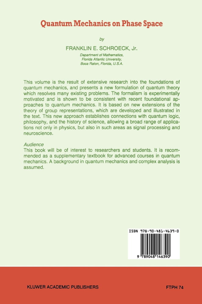 Quantum Mechanics on Phase Space