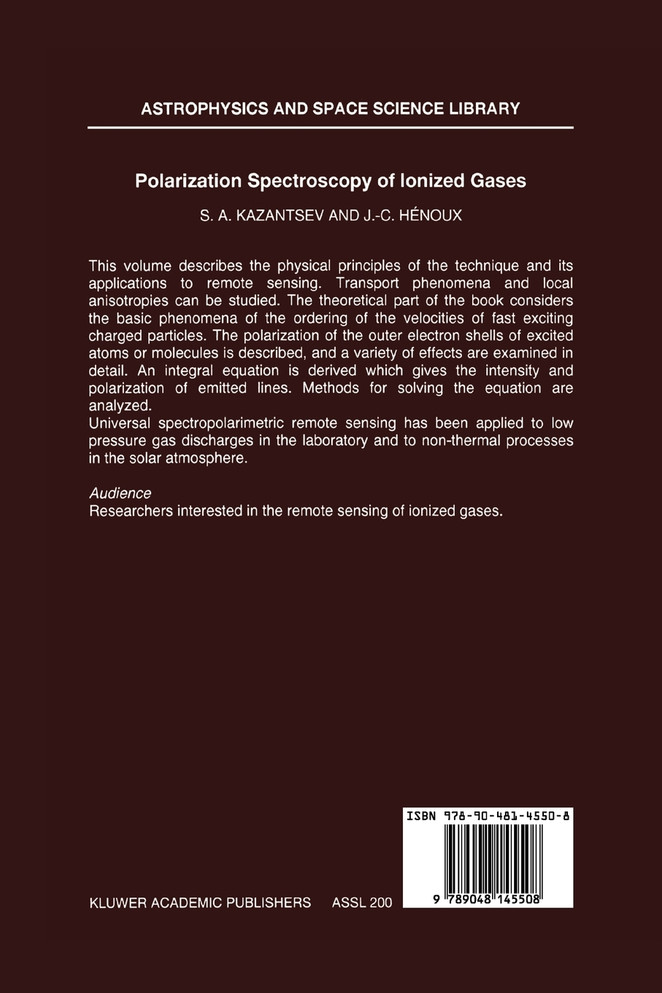 Polarization Spectroscopy of Ionized Gases