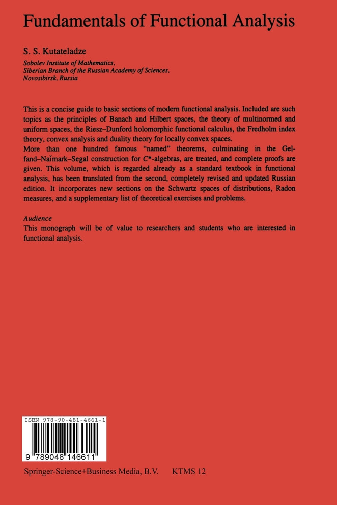 Fundamentals of Functional Analysis
