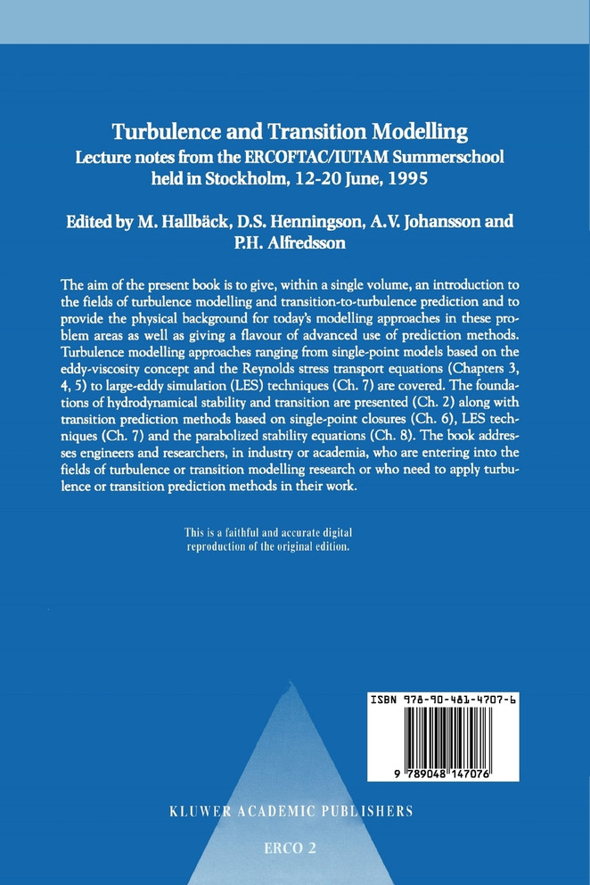 Turbulence and Transition Modelling
