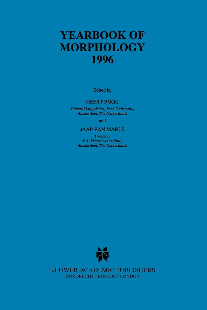 Yearbook of Morphology 1996