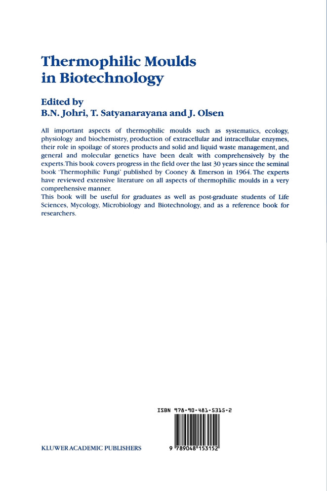 Thermophilic Moulds in Biotechnology