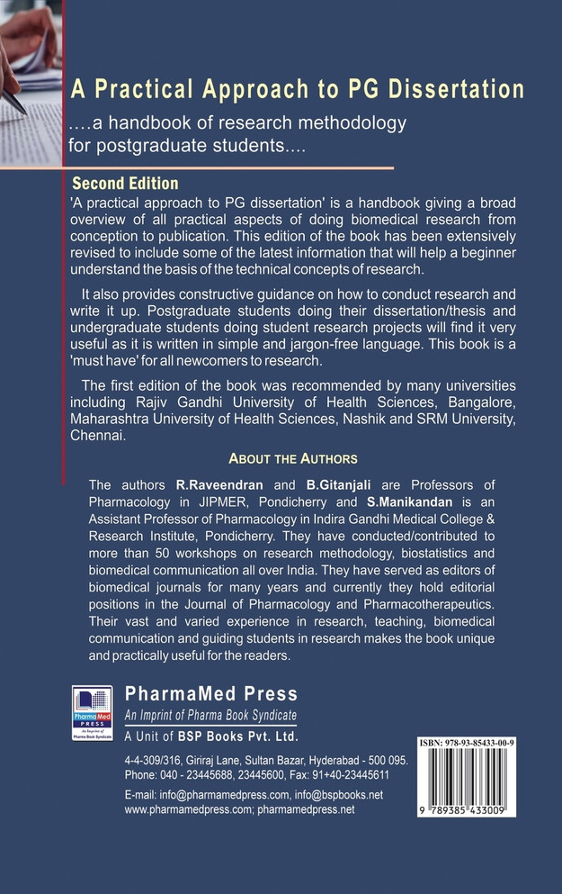 A Practical Approach to PG Dissertation