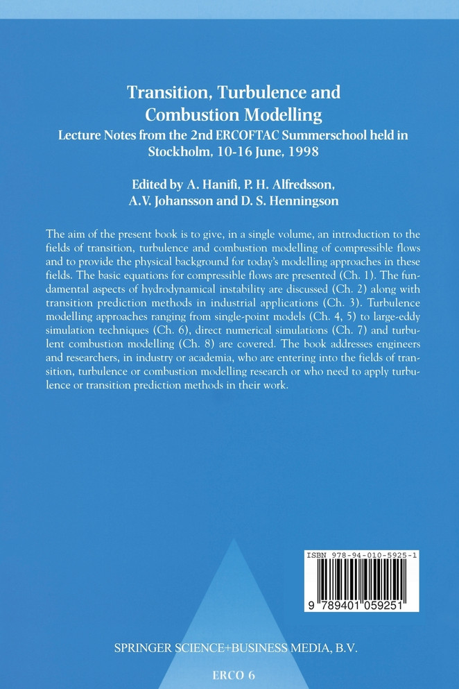 Transition, Turbulence and Combustion Modelling
