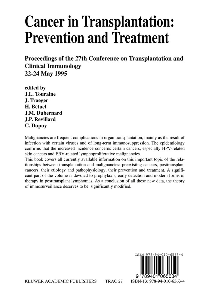 Cancer in Transplantation