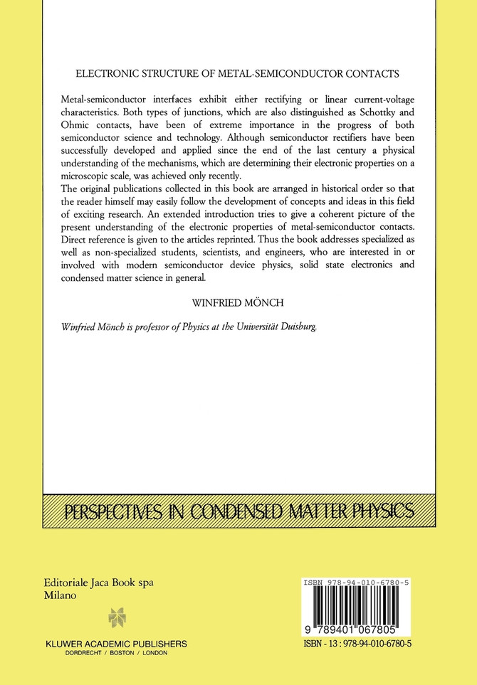 Electronic Structure of Metal-Semiconductor Contacts