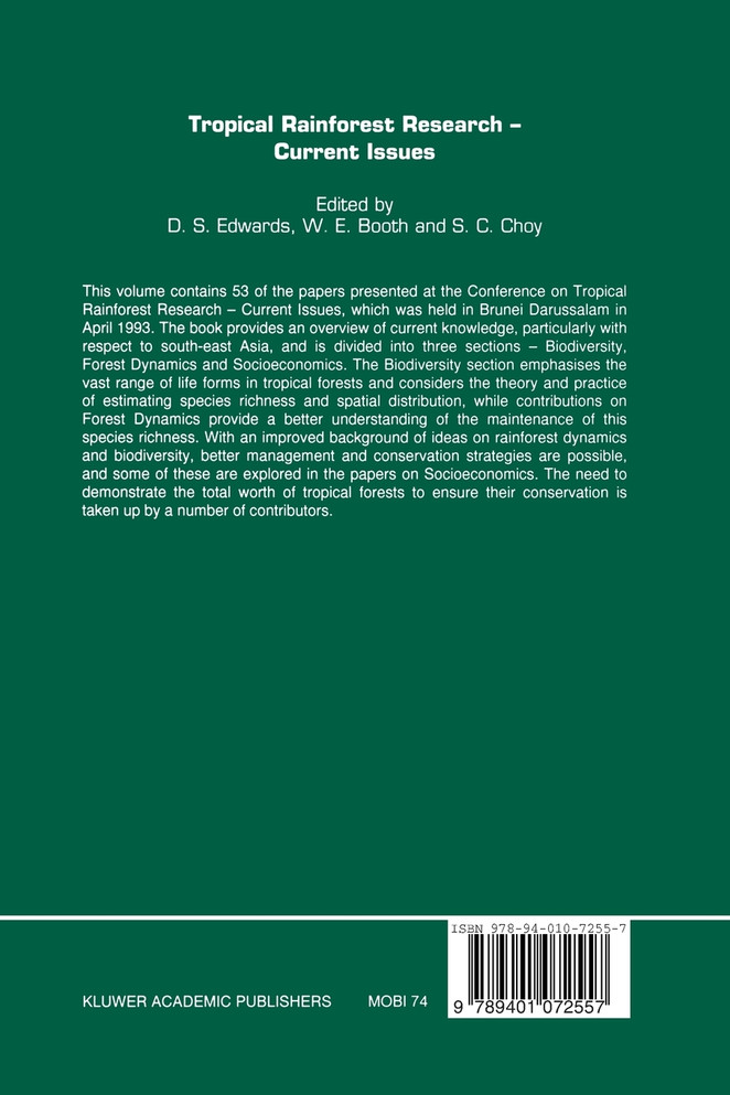 Tropical Rainforest Research - Current Issues