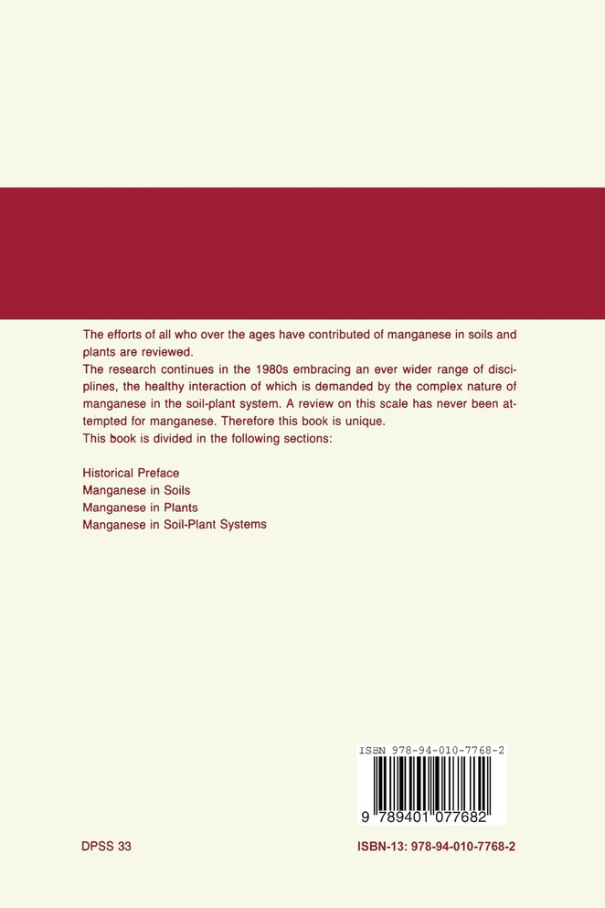 Manganese in Soils and Plants