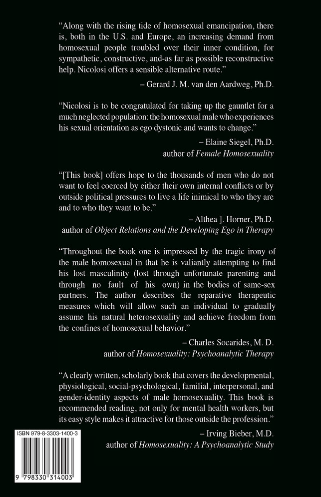 Reparative Therapy of Male Homosexuality