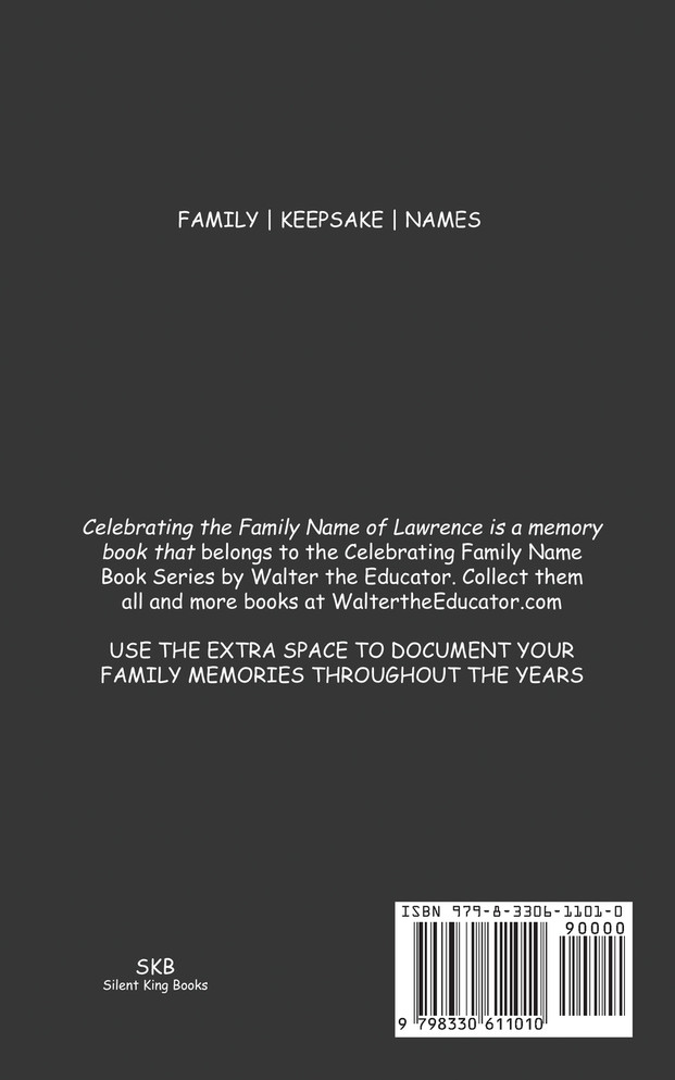 Celebrating the Family Name of Lawrence