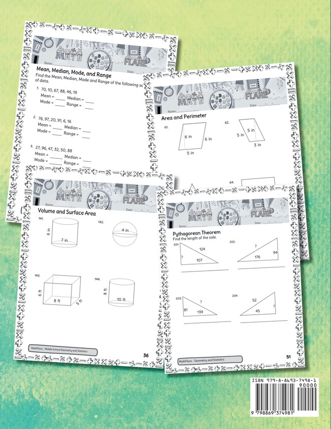 Middle School Percent, Ratio and Proportion Workbook 6th to 8th Grade