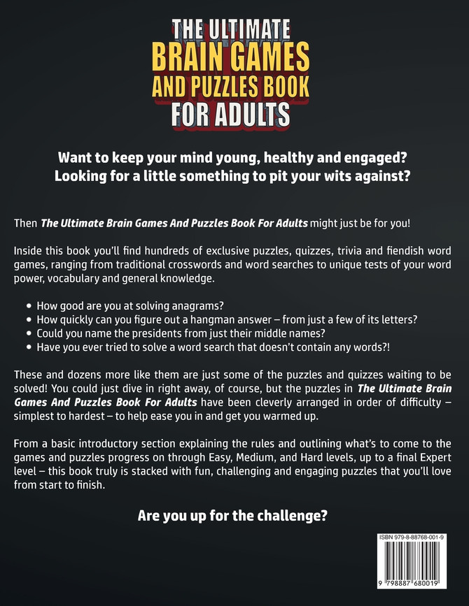 The Ultimate Brain Games And Puzzles Book For Adults