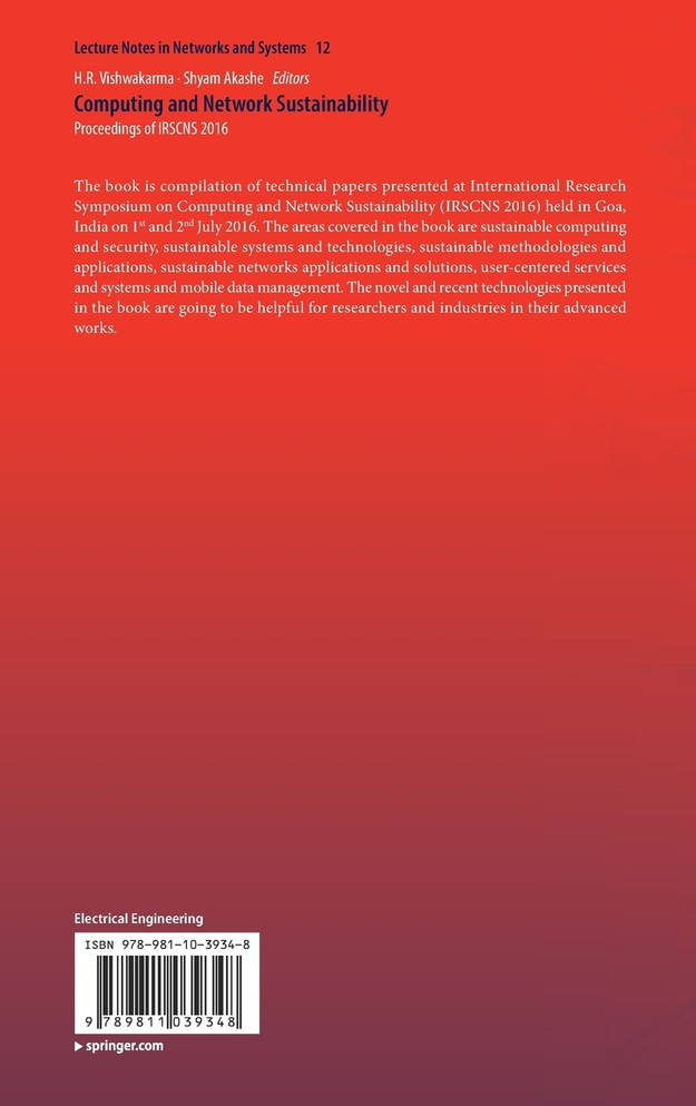 Computing and Network Sustainability