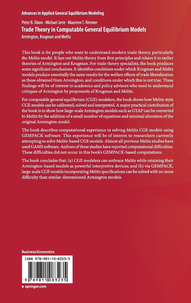 Trade Theory in Computable General Equilibrium Models