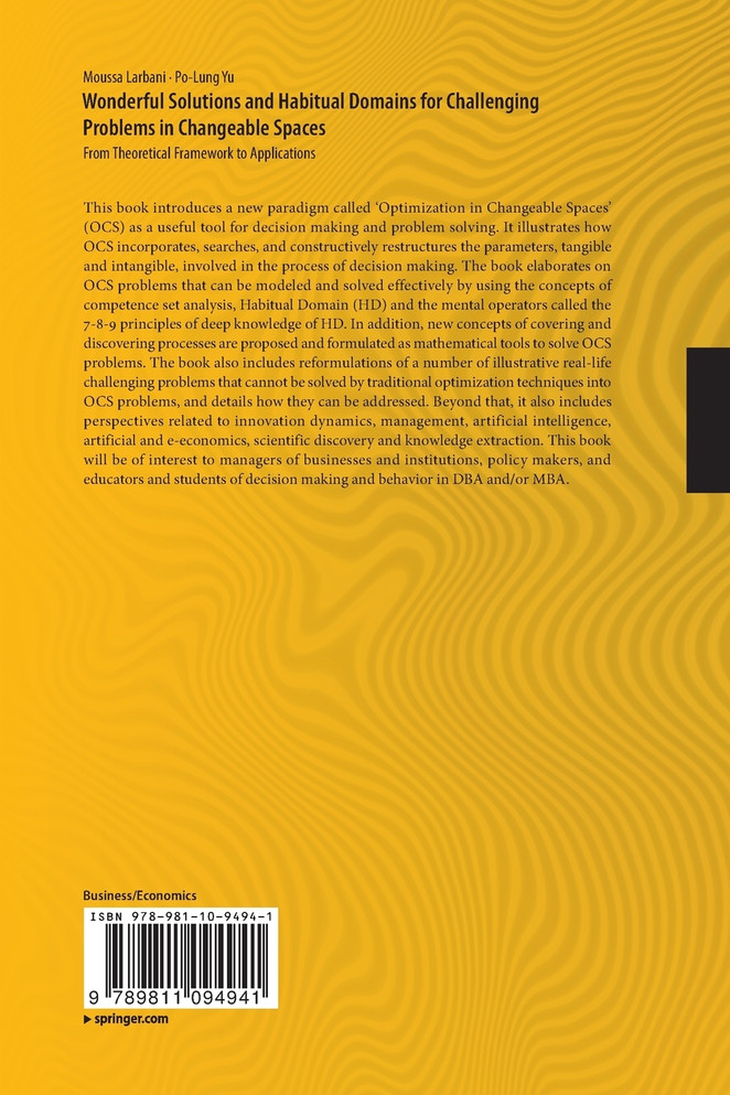 Wonderful Solutions and Habitual Domains for Challenging Problems in Changeable Spaces