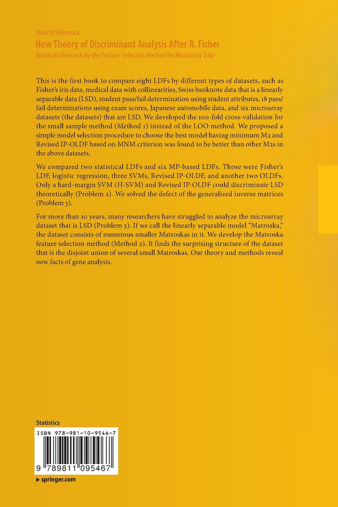 New Theory of Discriminant Analysis After R. Fisher