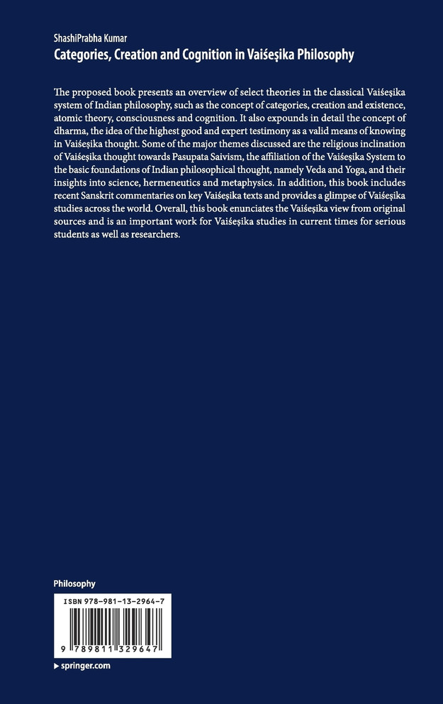 Categories, Creation and Cognition in Vaiśeṣika Philosophy