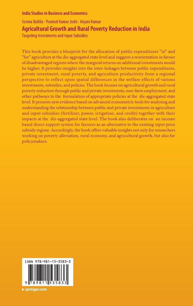 Agricultural Growth and Rural Poverty Reduction in India