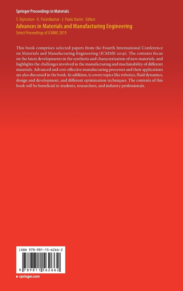 Advances in Materials and Manufacturing Engineering