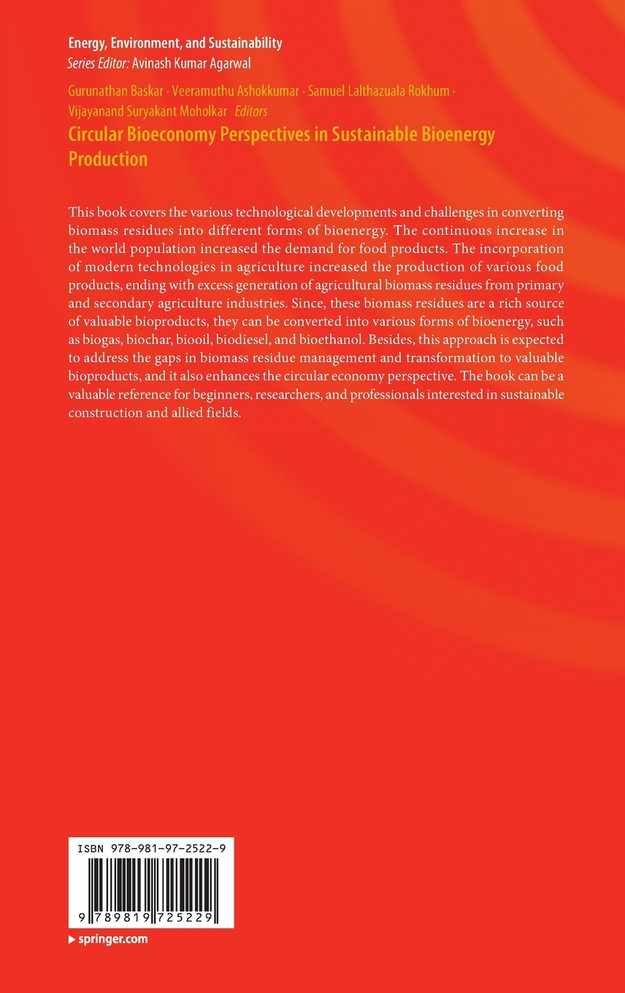 Circular Bioeconomy Perspectives in Sustainable Bioenergy Production