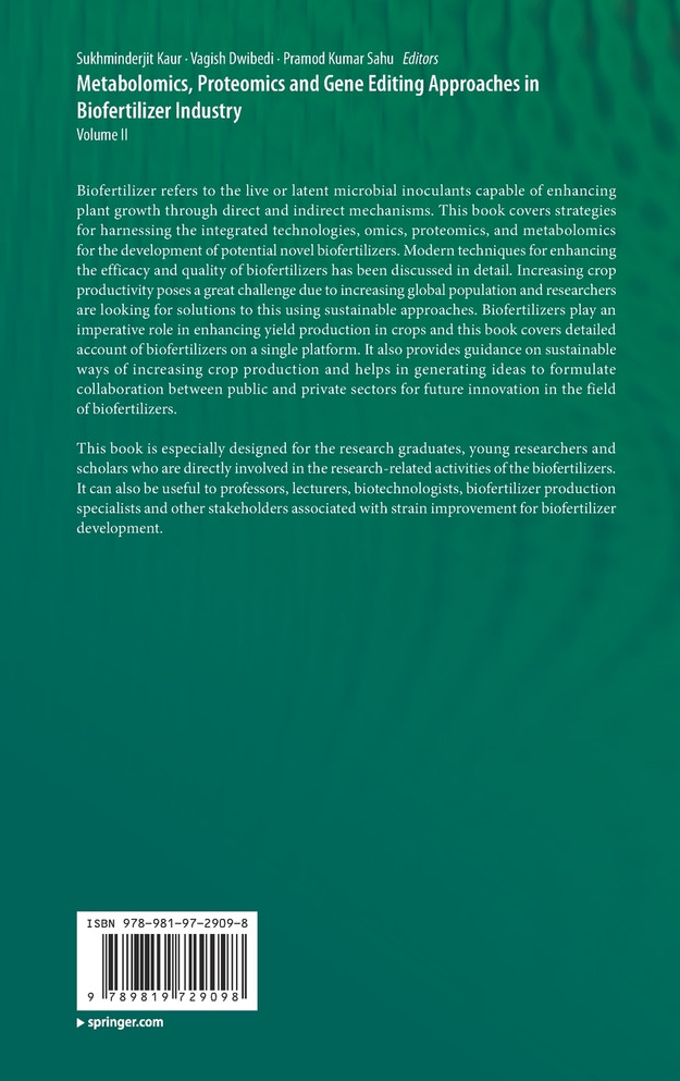 Metabolomics, Proteomics and Gene Editing Approaches in Biofertilizer Industry