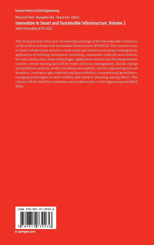 Innovation in Smart and Sustainable Infrastructure, Volume 2