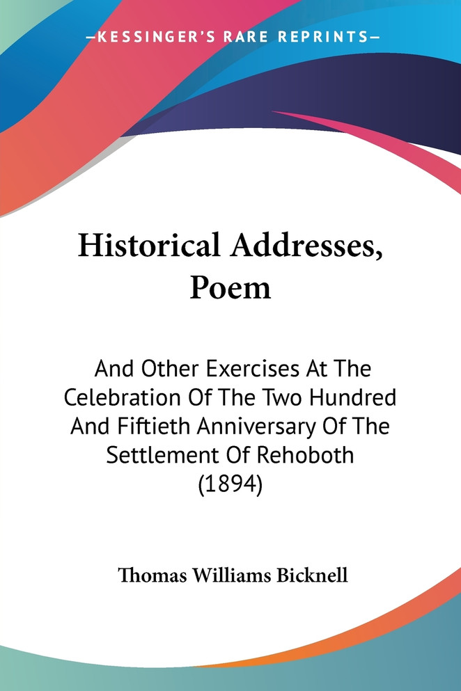 Historical Addresses, Poem