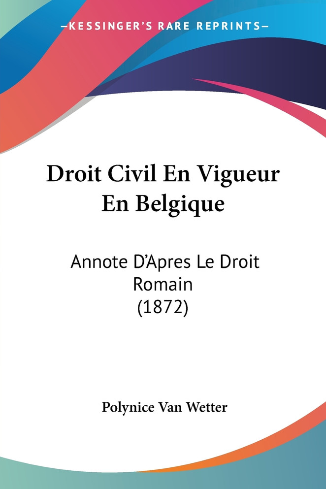 Droit Civil En Vigueur En Belgique