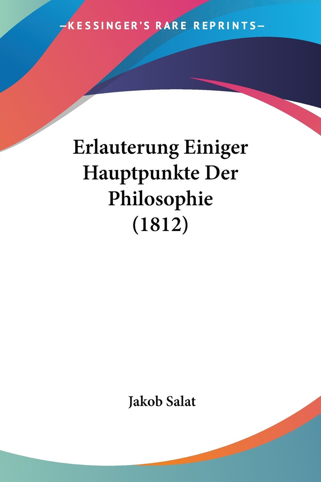 Erlauterung Einiger Hauptpunkte Der Philosophie (1812)