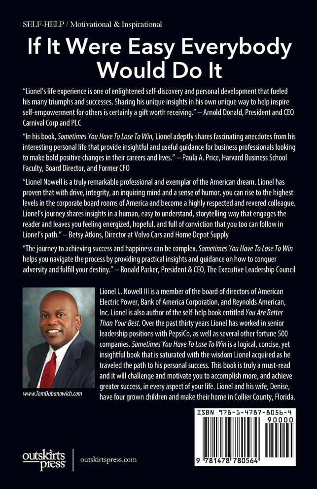 Sometimes You Have To Lose To Win