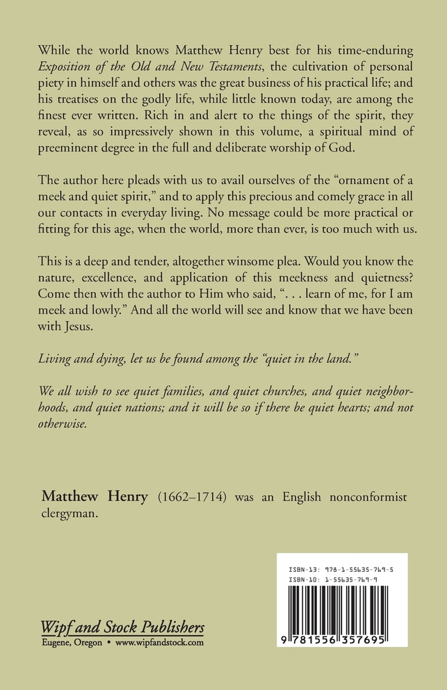 The Quest for Meekness and Quietness of Spirit