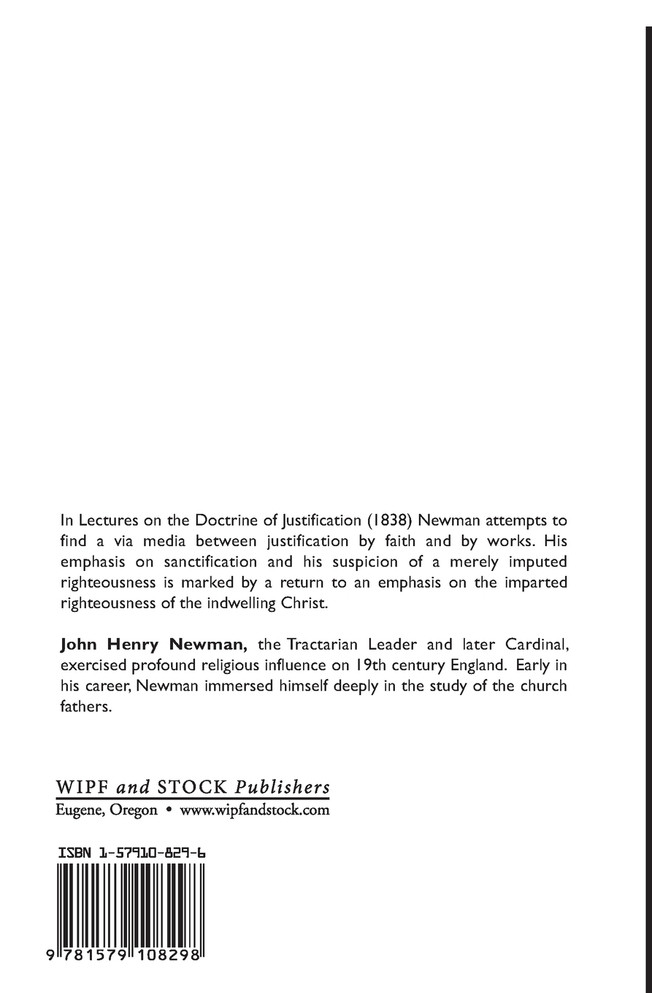 Lectures on the Doctrine of Justification