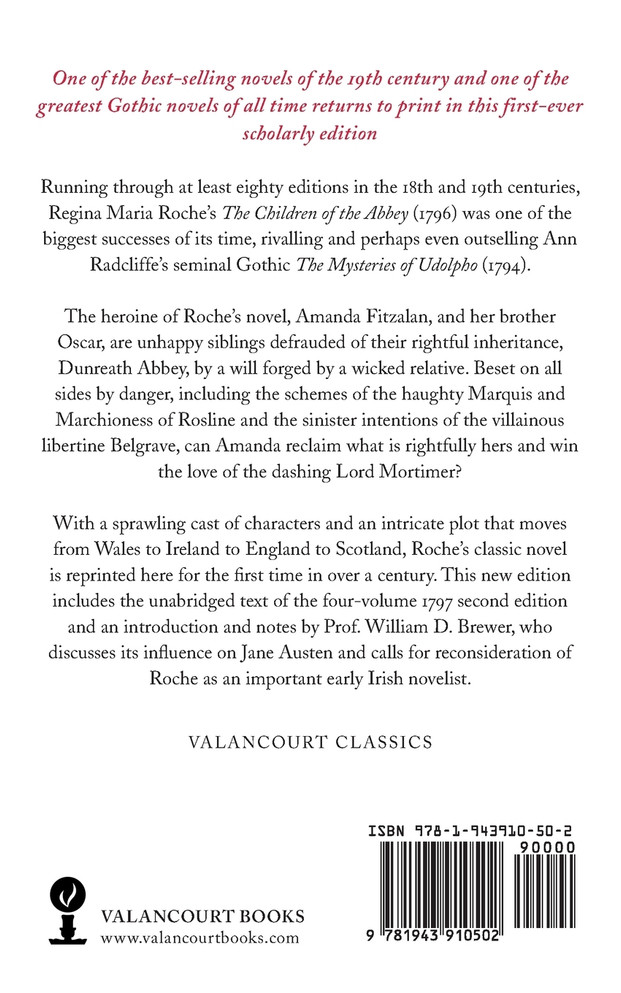 The Children of the Abbey (Valancourt Classics)