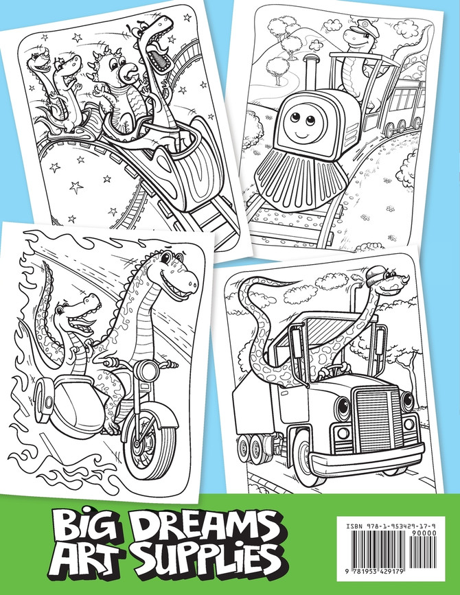Dinosaurs On The Go Coloring Book