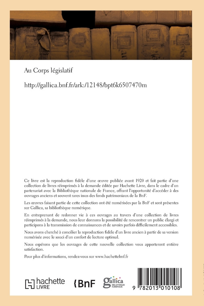 Au Corps législatif