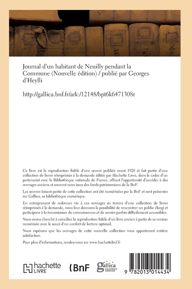 Journal d'un habitant de Neuilly pendant la Commune Nouvelle édition