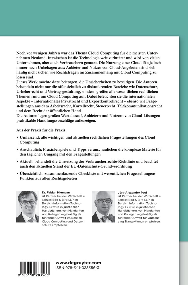 Rechtsfragen des Cloud Computing