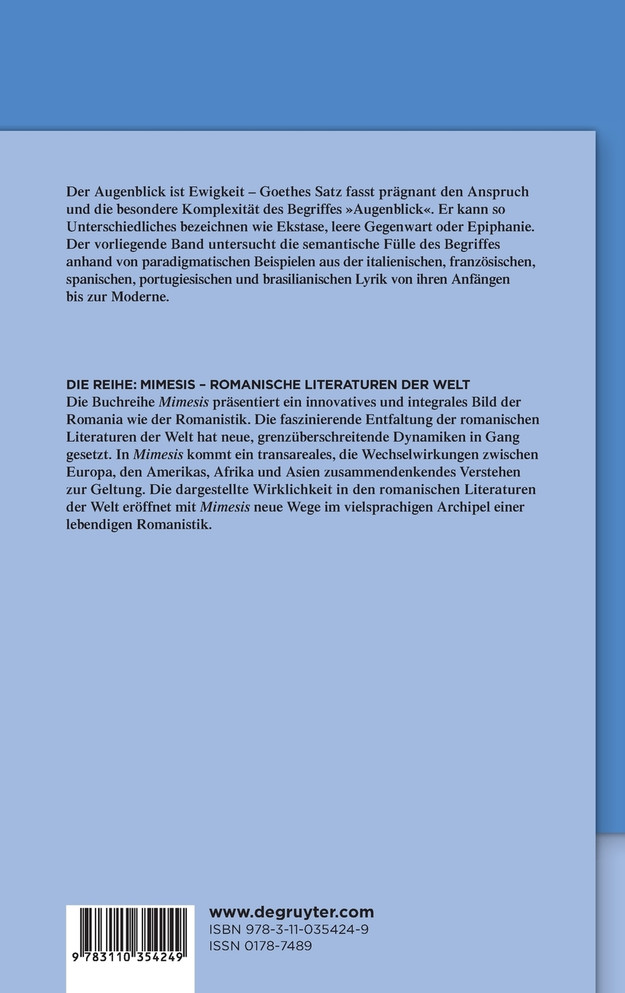 Der lyrische Augenblick