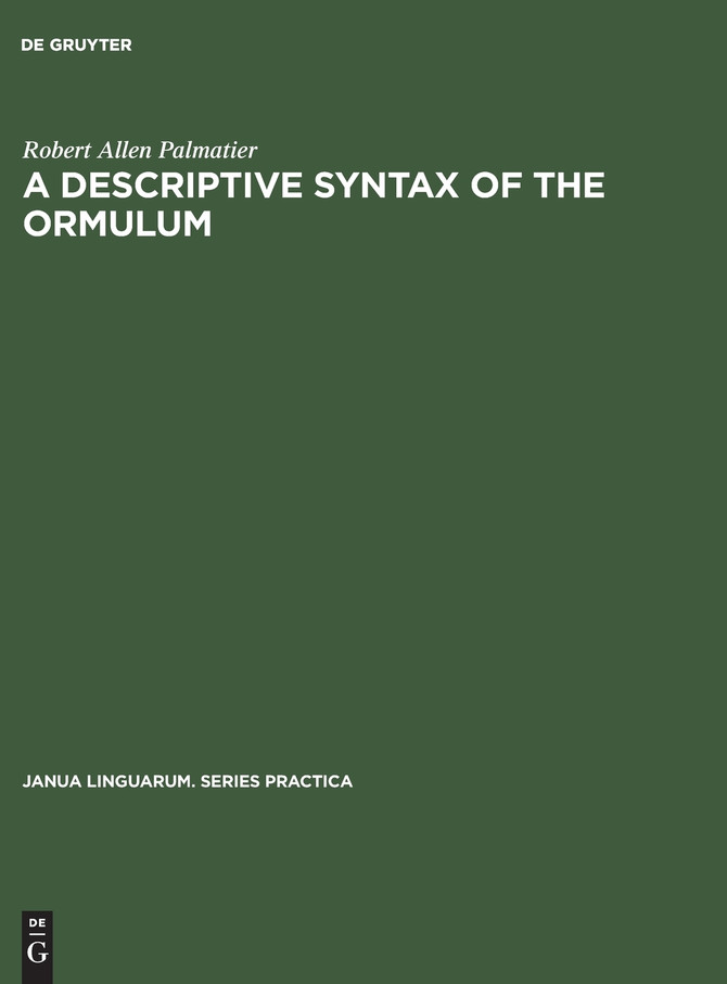 A descriptive syntax of the Ormulum
